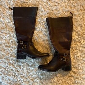 Franco Sarto Brown size 9 wide calf boots